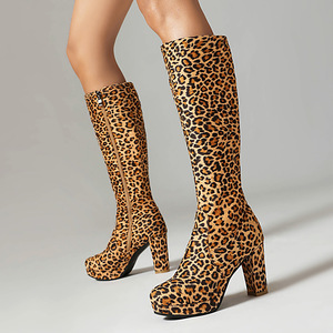 <b>White</b> Ankle Boots Lace-Up Chunky <b>Heel</b> Round Toe Bow Decoration PU All Seasons Style Drop Shipping - Product Image 1