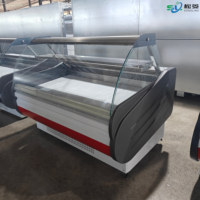 Vitrines réfrigérées commerciales pour viande, refroidissement par ventilateur, à brancher, pour charcuterie, en promotion