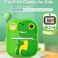 Mini Videocámara Digital Impermeable Full HD para Niños, Diseño de Dibujos Animados Resistente a Golpes, MicroSD, CMOS, MP3, Juguetes para Selfies