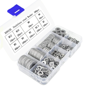 En stock – Kits de rondelles plates en acier inoxydable DIN125 (580 pièces) – Jeu de rondelles fines pour boulons, vis et fixations - Product Image 4