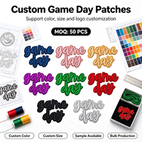Patchs thermocollants écologiques en sergé brodé de paillettes, motif lettres et mots anglais roses, pour le jour des matchs de baseball et les casquettes