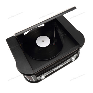Bằng Gỗ Thời Trang Cũ All-In-One Vinyl Bàn Quay Ghi Âm Máy Nghe Nhạc Đối Với Trang Chủ Với <span class=keywords><strong>Bluetooth</strong></span> Cassette Chơi Hifi Stereo Loa - Product Image 6
