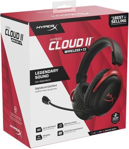 <span class=keywords><strong>HyperX</strong></span> <span class=keywords><strong>Cloud</strong></span> <span class=keywords><strong>2</strong></span> 4P5K4AA, auriculares inalámbricos rojos para juegos, Auriculares Bluetooth para juegos de PC, auriculares con micrófono - Product Image 1