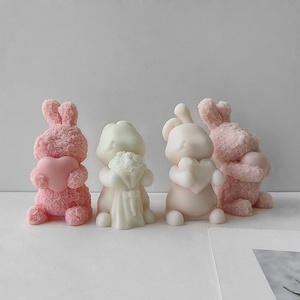 Nuevos Moldes de Silicona para Velas con Forma de Oso de Rosas para el Día de San Valentín, Moldes Decorativos de Silicona para Velas Aromáticas, Moldes para Velas Hechas a Mano - Product Image 4