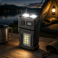 Luz portátil con clip para gorra con rotación de 180° °   Linterna LED COB Recargable por USB con Rotación, para Camping, Emergencias, Advertencia RGB