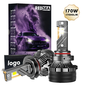 Lampu Depan Mobil LED High Power Q7 H4 H7 H13 H11 9005 9006 170w 17000lm dengan Tiga Tabung Tembaga - Product Image 1