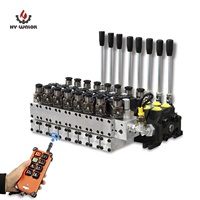 Hy-waloil DCV60 série 8 bobines, Section de poignée télécommandée, vanne directionnelle électro-hydraulique pour machines agricoles