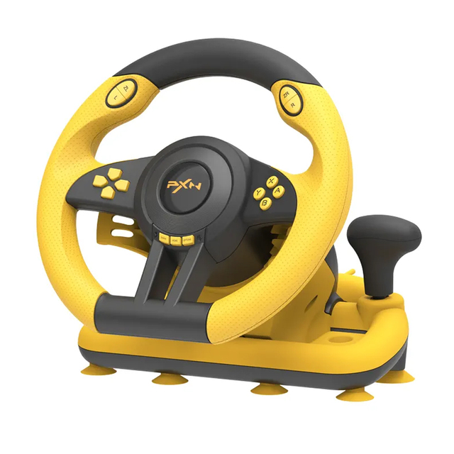 New 180 Degree Universal USB Car Sim Race Racing Game Steering Wheel with Pedals for PS3 PS4 Xbox One Series X/S NS Switch