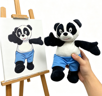 Marionnette à main personnalisée peluche panda jouet peluche animal doux bébé poupée mini pandas