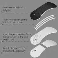 Emballage personnalisé 38*76mm Bande buccale en silicone Patch adhésif imperméable en coton Fort anti-ronflement Sommeil Services OEM