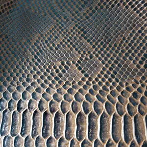Aschenputtel Schlangen haut Muster Buntes Baumwoll gewebe Kunstleder für Schuhe und Tasche