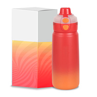 Botella de Agua Escolar Rectangular para Niños, Aislamiento al Vacío de Doble Pared, Ecológica y Antiderrames