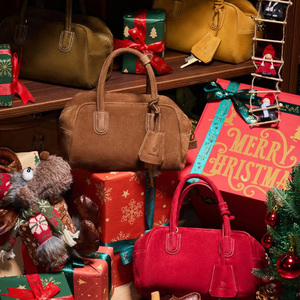 Women's High Quality Double Shoulder Strap <strong>Luxury</strong> Christmas Gift Style Double Zipper Ladies Portable Bowling Fashion Tote Bag - Product Image 6