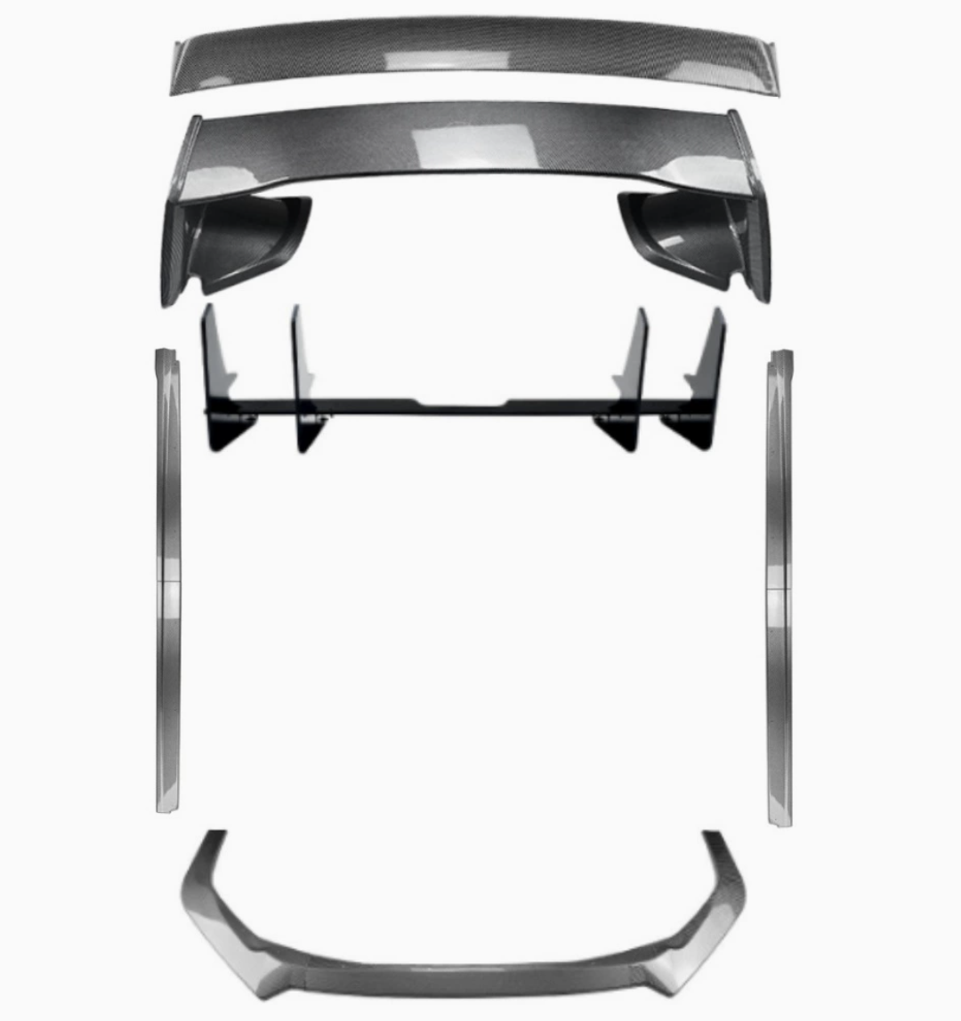WRX STI VB [Hoja trasera negra] Juego completo de fibra de carbono [2022+]