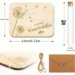 Offre Spéciale : Élégantes Cartes d'Invitation en Bois Sculpté Style Moderne, Lettres d'Amour, Vœux pour Mariages, Saint-Valentin, et Cartes de Vœux Financiers - Product Image 2