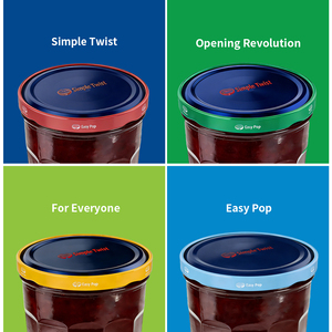 Couvercle de mise en conserve 82 mm à ouverture facile par torsion, avec ensemble de bocaux en verre (lot de <span class=keywords><strong>8</strong></span>) hexagonaux de qualité alimentaire, OEM ODM <span class=keywords><strong>pour</strong></span> sauce chili, miel, confiture - Product Image 6