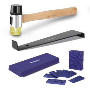 <b>Workpro</b> Laminate Flooring Installation Kit With Mallet Pull Bar Tapping Blocks For Wood Floor Installation - Product Image 2