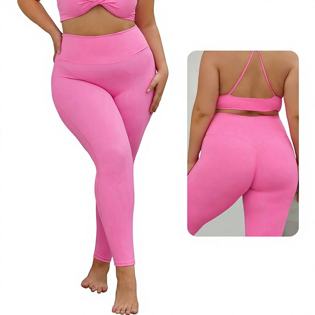 European and American Outdoor Sports Plus Size High Waist Solid Peach Hip Tight Full Length Wrinkle-Resistant Yoga Pants 813