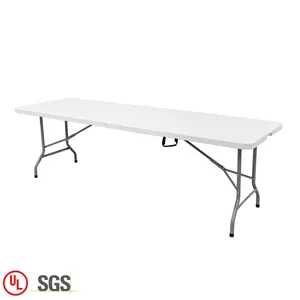 Vente en gros pas cher prix 8 FT réunion Hdpe événement rectangulaire 1.8m Table pliante Portable en plastique