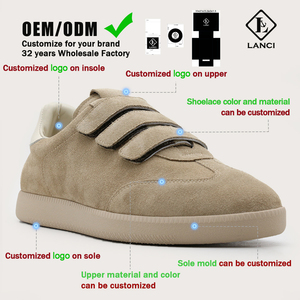 Chaussures décontractées LANCI OEM, pantoufles, baskets pour femmes, baskets de créateur, chaussures personnalisées de luxe, baskets en daim à scratch - Product Image 3