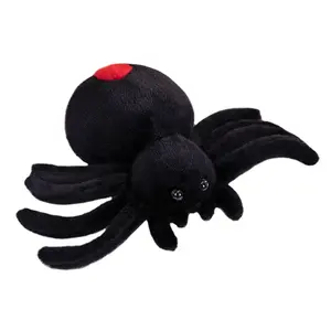 وسادة من القطيفة مخصصة محاكاة لعنكبوت أسود ألعاب محشوة رائعة