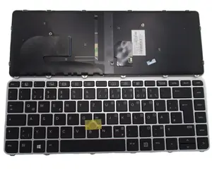 原装新款笔记本键盘键盘，适用于 hp elitebook 745 840 g3 背光框架 germen black