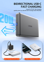 LDNIO PQ42 15W Batterie Externe Magnétique Sans Fil 10000mAh PD20W Charge Rapide Approuvée pour le Vol Chargeur de Voyage Prix de Gros