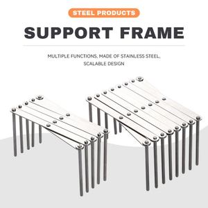 Stainless Steel Telescopic Rack <b>Shelf</b> Side Pot Lid Holder Steaming Rack Folding <b>Shelf</b> for Food Steamer - Product Image 5