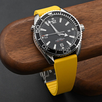 Bracelet de montre en caoutchouc fluoré découpé sur mesure pour Cartier, à libération rapide, 18 mm, 19 mm, 20 mm, 21 mm, 22 mm, bracelets de montre en caoutchouc FKM CTS