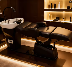 New Style Electric Remote Control High End Stainless Steel 3 Motor Ceramic Basin Shampoo <b>Bed</b> - Product Image 1