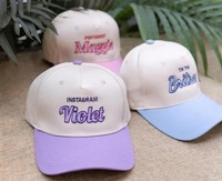 Gorra de Béisbol Unisex de Alta Calidad, Personalizada con Bordado 2D y 3D, en Tela de Algodón Beige y Negro, Estructurada, para Bodas y Cumpleaños