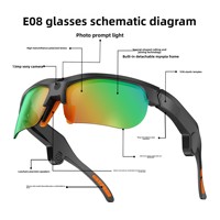 Lunettes intelligentes de ski et de cyclisme tout-terrain transfrontalières avec caméra, traduction photo, protection contre le vent et assistant vocal IA