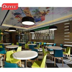 Guangzhou Factory Price Modern Coffee Table Wooden Restaurant Fast Food Furniture Cafe Chair Coffee Tables 3D Design - Product Image 3