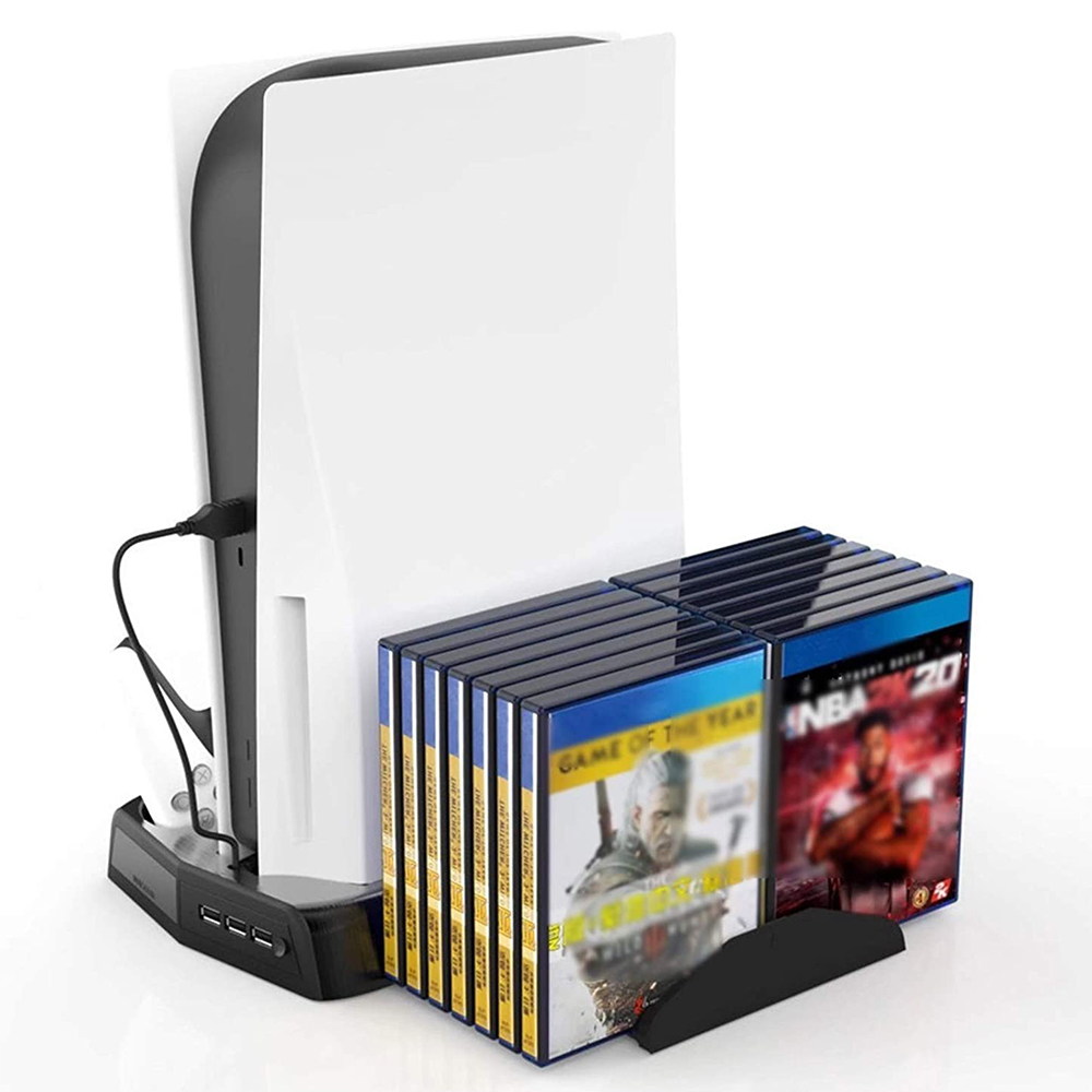 Вертикальная подставка для вентилятора PS5, зарядное устройство для беспроводного контроллера PS5 Dualsense, подставка для консоли PS5