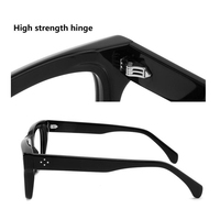 Vente en gros de lunettes optiques de haute qualité avec montures carrées épaisses, lunettes personnalisées avec logo, lunettes en acétate pour femmes et hommes, lunettes de luxe