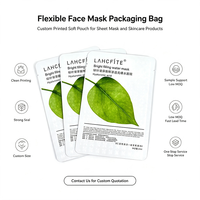 Sachet en aluminium personnalisé pour masque facial, impression de logo sur mesure, emballage cosmétique pour soins de la peau