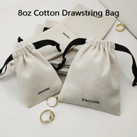 Emballage en Coton Vente en Gros Personnalisé avec Logo pour Bijoux, Cosmétiques, Boucles d'Oreilles et Téléphones, Pochette en Coton avec Bande Nervurée