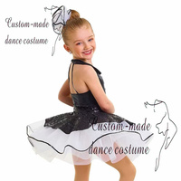 Nouveaux costumes de danse en tissu à paillettes et en feuille chimique justaucorps jupe de ballet