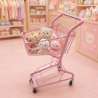 Poussette de poupée avec chariot de courses pour poupées, jouet, chariot de courses rose, rose pastel, rose poupée