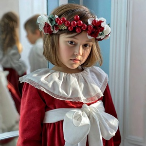 Tutina per Neonati in Cotone Traspirante a Maniche Lunghe di Alta Qualità, <span class=keywords><strong>Abbigliamento</strong></span> Invernale per Neonati di <span class=keywords><strong>6</strong></span> <span class=keywords><strong>Mesi</strong></span> con Colletto in Pizzo e Grande Fiocco - Product Image 2