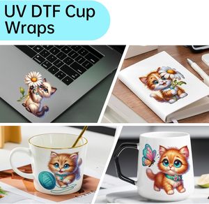 12 Piezas de Papel de Transferencia UV <span class=keywords><strong>para</strong></span> Decoración de Tazas, Vasos y Accesorios - Creatividad DIY, Alta Viscosidad, UV Suave - Product Image 3