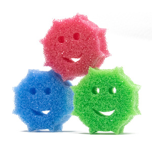 Éponge polygonale souriante super absorbante pour le nettoyage <span class=keywords><strong>de</strong></span> la cuisine Éponge à récurer douce et sans rayures pour les casseroles antiadhésives - Product Image 5
