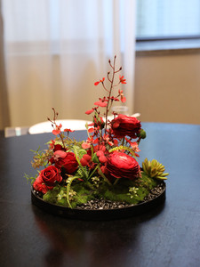 Arrangements floraux haut de gamme faits à la main pour tables de banquet, centres de table artificiels de grande et petite taille pour hôtels, nouveau style chinois pour stands. - Product Image 2