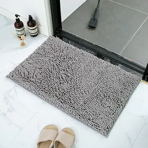 Günstig Schlussverkauf Bodenmatte Bad dreiteiliges Set wasserabsorbierender langer Haarteppich Toilettentoilette Bad Fußbodenmatte-Set