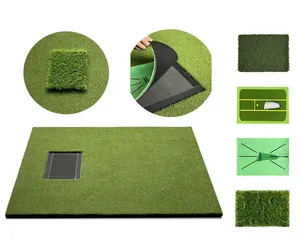 new style whole sale factory price Golf swing Mat combined driving practice mat with replacement grass