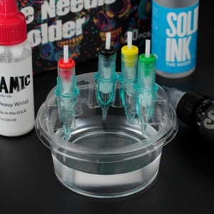 Tattoo Cartridge Needle <b>Holder</b> 20pcs Transparent Cleaning Container Needle Washer Ink Cartridge Cup - Product Image 1
