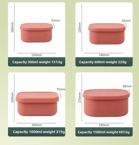 Custom Wholesale Kitchen Gadgets Food Grade Reusable Eco-Friendly Soft Silicone <b>Lunch</b> <b>Box</b> Classic Container <b>Lunch</b> <b>Box</b> - Product Image 2