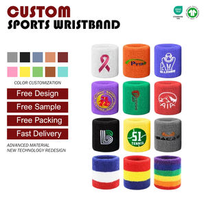 Özel <span class=keywords><strong>Logo</strong></span> nefes pamuk tenis spor bilekliği renkli kuru kavrama kafa ter bandı - Product Image 2