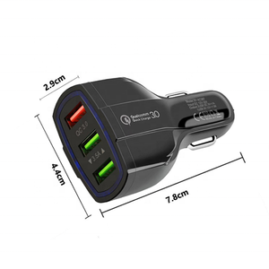 Cargador portátil para coche eléctrico QC3.0, dispositivo de carga usb con <span class=keywords><strong>3</strong></span> puertos - Product Image 4