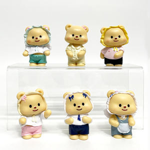 Boîte à surprise en PVC Butter Bear en gros, 6 pièces/ensemble, version habillée. Statues de figurines de manga de célébrités d'<span class=keywords><strong>Internet</strong></span>, figurines d'animaux, décoration - Product Image 1